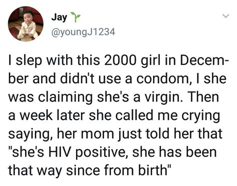 Twitter User Receives Shocking News After Having Unprotected Sex With A Girl Who Said She S A Virgin