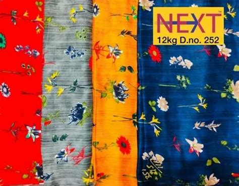 Multicolor Gsm Rayon Leaves Printed Fabric Width Inch At Rs