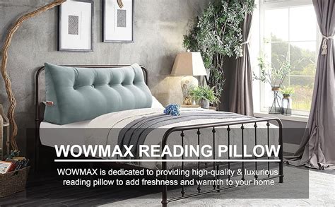 Wowmax Large Bed Wedge Pillow For Headboard Bolster Triangular