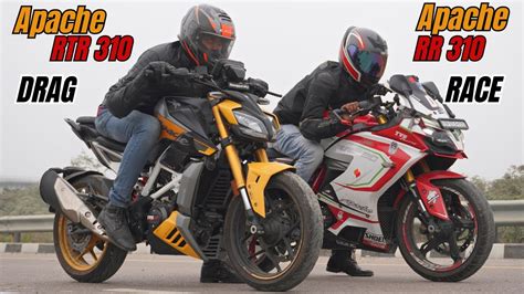 Tvs Apache Rtr Vs Rr Drag Race Naked Street Fighter Vs