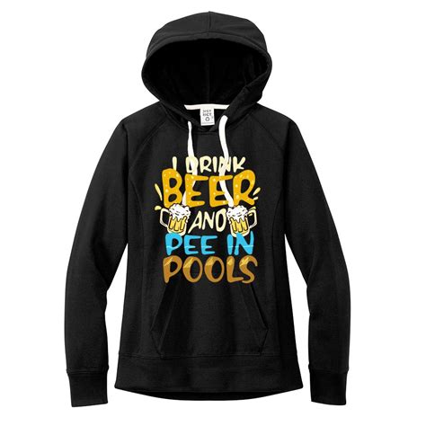 I Pee In Pools Swimming Swim Drink Beer I Pee In Pools Womens Fleece