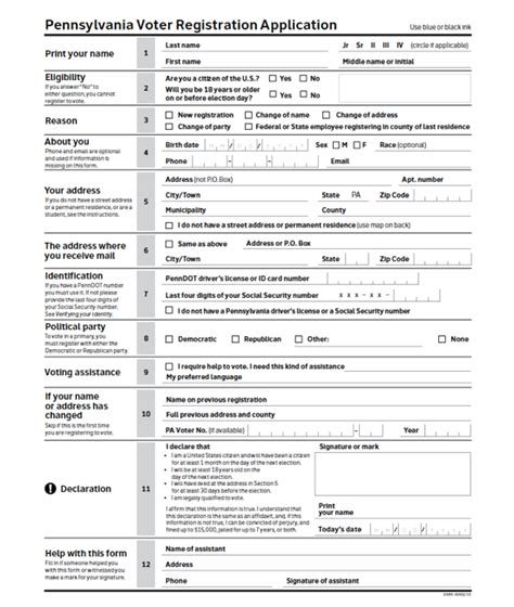 Voter Registration Forms In Pennsylvania And Others Center For Civic Design