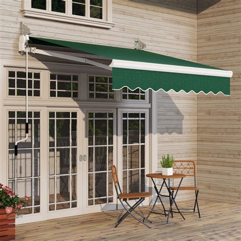 Latitude Run® Patio Awning - Manual Retractable Sun Cover For Patio