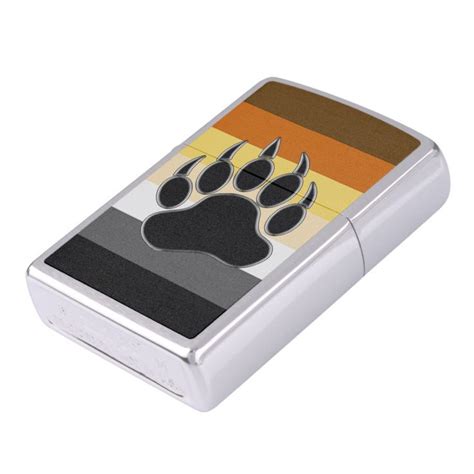 Cool Gay Bears Pride Flag Bear Paw Zippo Lighter Bear Pride Flag Gay Bear Pride Flag Gay Bear