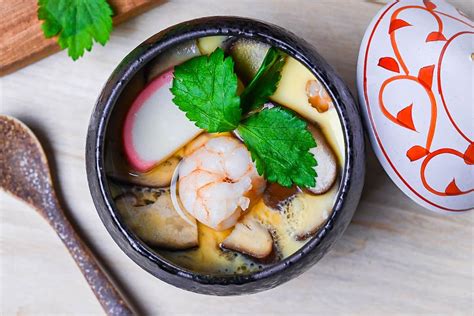 authentic chawanmushi japanese steamed egg custard sudachi