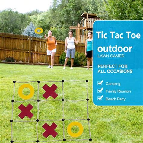 Giant Tic Tac Toe Outdoor Game 2 2ft X 2 2ft Instant Setup No