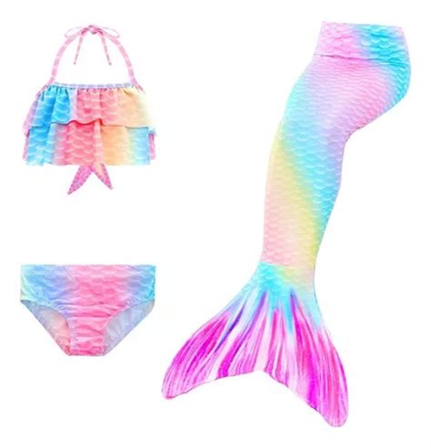 L Traje De Ba O Ni As Cola De Sirena Bikini Cosplay Nadar Meses Sin Inter S