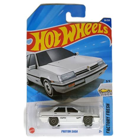 Hot Wheels Proton Saga White Shopee Malaysia