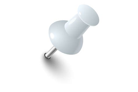 Plastic Push Pin Realistic White Thumb Grafik Von Vectorbum Creative