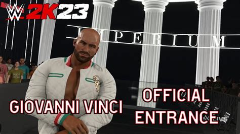 Wwe 2k23 Giovanni Vinci Full Official Entrance Youtube