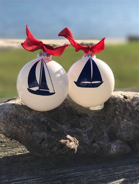 Beach Christmas Ornaments Coastal Ornaments Nautical Christmas Etsy