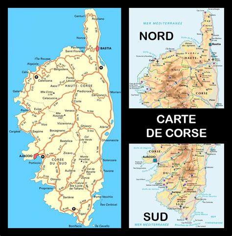 carte de corse touristique voyage carte plan