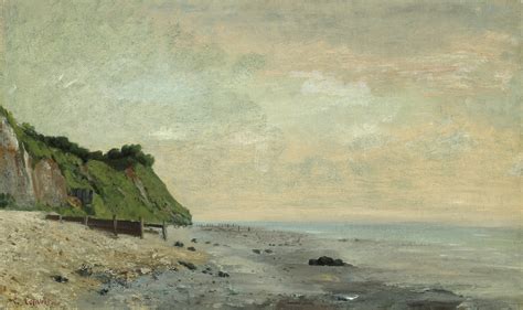 Cliffs On The Sea Coast Small Beach Sunrise Falaise Au Bord De La