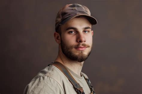 Premium Photo Bearded Man In Hat