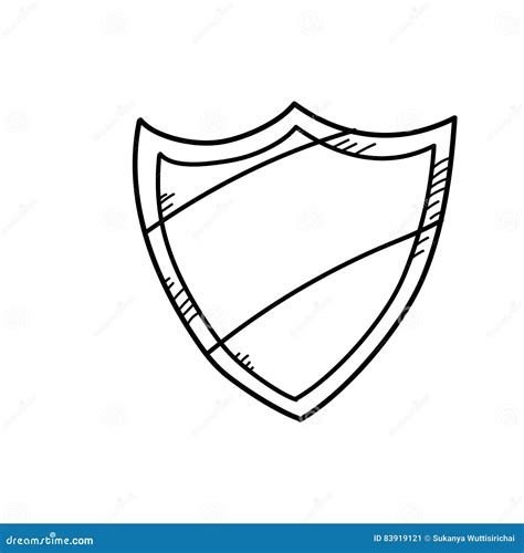 freehand drawing illustration protection stock illustration