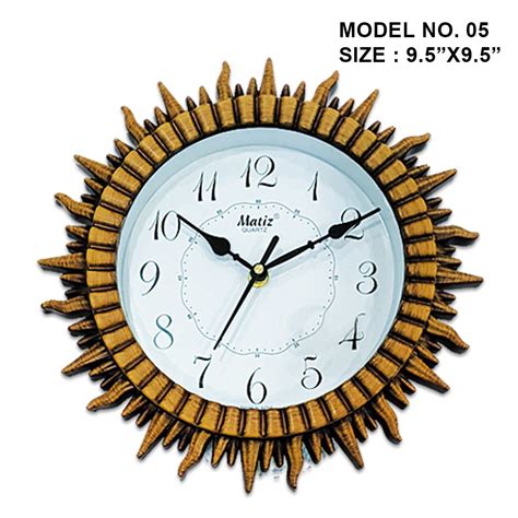 Matiz Plastic Model No Designer Wall Clock For Home Size