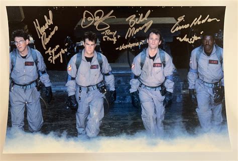 Ghostbusters Cast Signed Autographed 8x12 Photo Bill Murray Harold Ramis Coa Movies