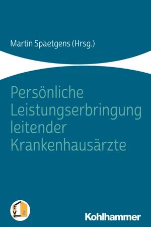 PDF Persönliche Leistungserbringung leitender Krankenhausärzte de