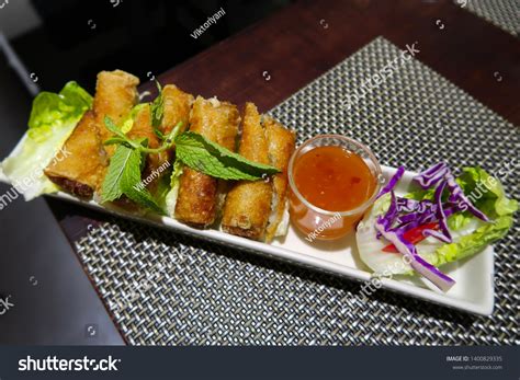 vietnamese fried spring rolls cha gio stock photo  shutterstock