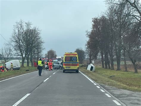 Wypadek na trasie Łomża Ostrów Maz FOTO xlomza pl