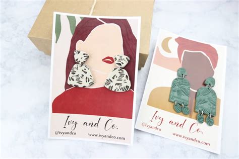 Earring Display Cards - Clay Earring Display Cards - Raising Nobles