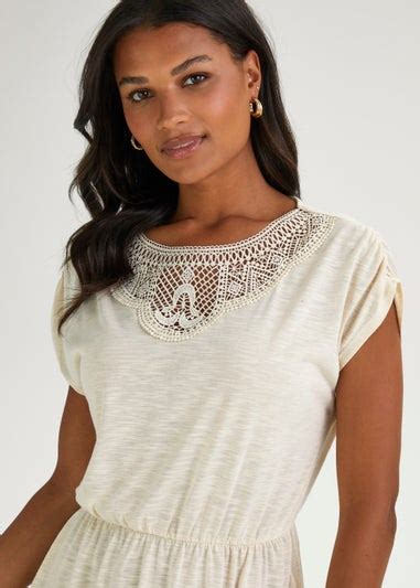 JDY Nude Short Sleeve Dress Matalan