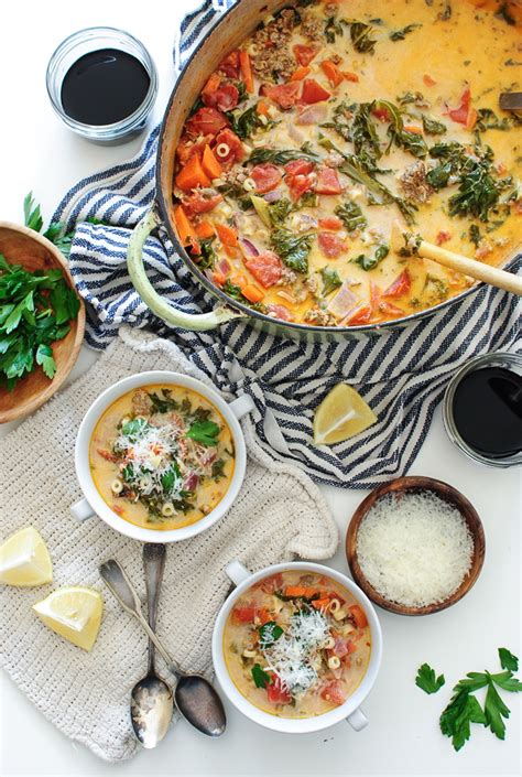 Creamy Sausage And Kale Soup Bev Cooks