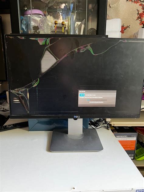Dell 2414H monitor with crack on screen, Computers & Tech, Parts ...