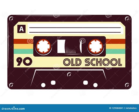 Retro Vintage Cassette Tape Vector Illustration On White Background Stock Vector Illustration