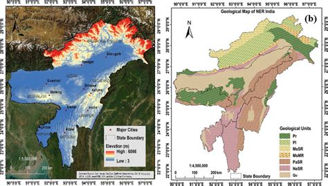 a Study Area: The North Eastern Region of India with ASTER-GDEM v3 ...