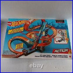 Car Track Set Hot Wheels Sky Crash Tower Track Set Ft Cm High With Motorized Booster