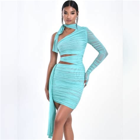 Miss Circle Dresses Circle Camille Mint Cutout Mesh Mini Poshmark