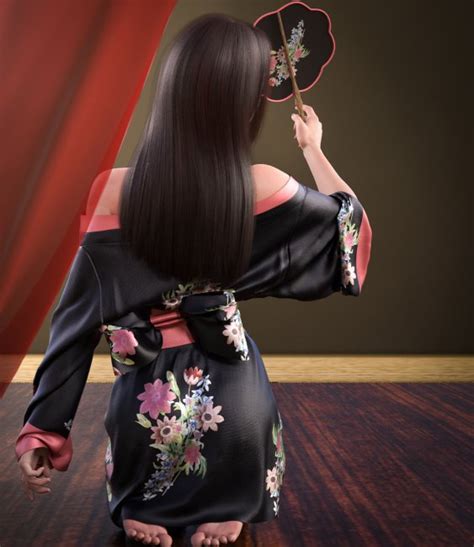 Dforce Kimono Lingerie For G F D Models For Daz Studio And Poser