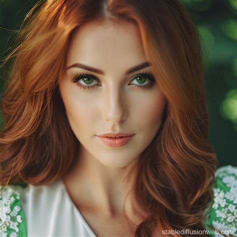 Summer In A Green Dress At Lakeside Garden Stable Diffusion Online