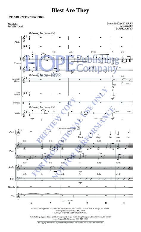 Blest Are They Sheet Music By Mark Hayes Sku C6183r Stantons