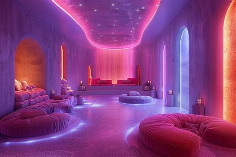 A 3d Animation Of A Calming Sensory Room Premium Ai Generated Image