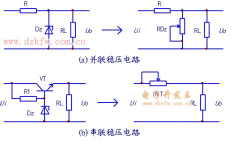 稳压二极管和稳压电路，串联稳压和并联稳压