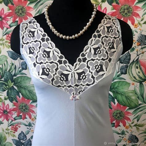 Кружевная винтажная комбинация, ночнушка "Дымка" – купить на Ярмарке ...