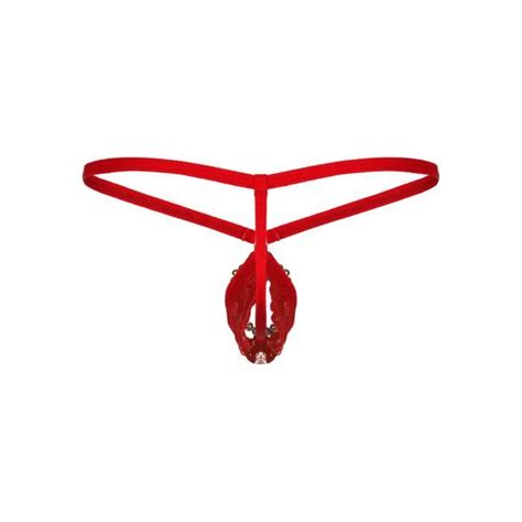 YONGHS Micro String Homme Sexy Transparent Hot Dentelle Bikini Ficelle Sissy G String Thong