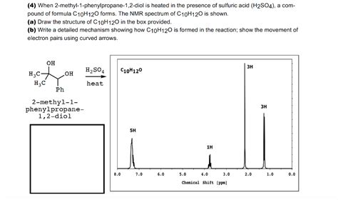 Solved When Methyl Phenylpropane Diol Is Heated Chegg