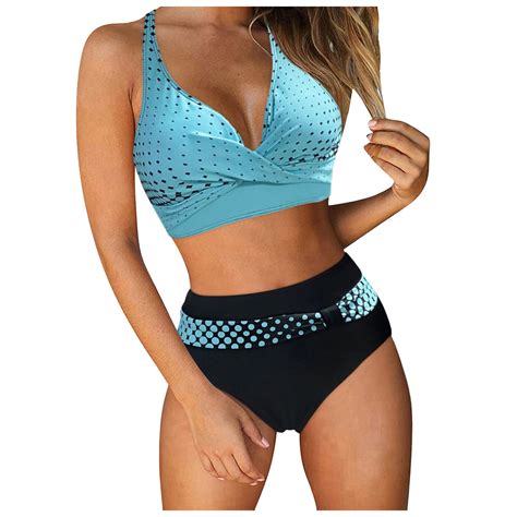MKLEKYY Trajes De Baño Mujer 2 Piezas Women S New Split Body Swimsuit Bikini Sexy Border Bikini