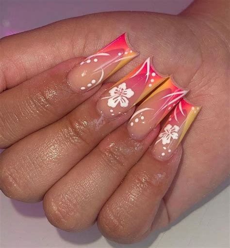 Acrylic Nails Nude Short Square Acrylic Nails Les Nails Girls Nails Orange Nails Neutral