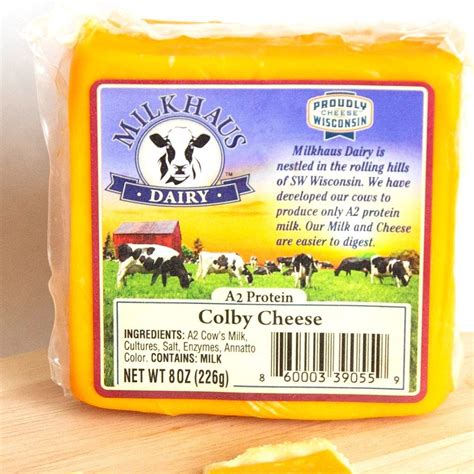 A2 Colby Cheese 8 oz. – Milkhaus Dairy