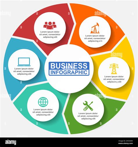 Business infographic vector template for presentation, pie chart, flat design editable diagram ...