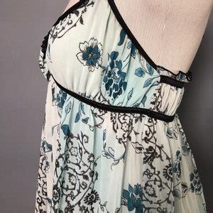 Babydoll Lingerie Apt S Sheer Blue Floral Babydoll S Etsy