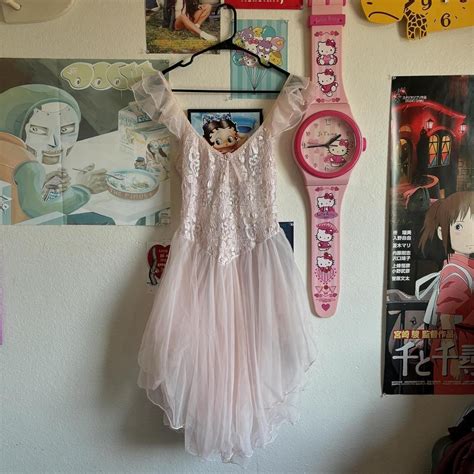 Super Vintage Lace Lingerie Dress With Ruffled Depop