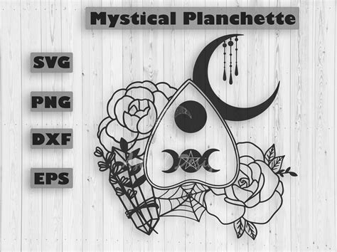 Planchette With Flowers Svg Ouija Board Svg Spirit Board Etsy Canada