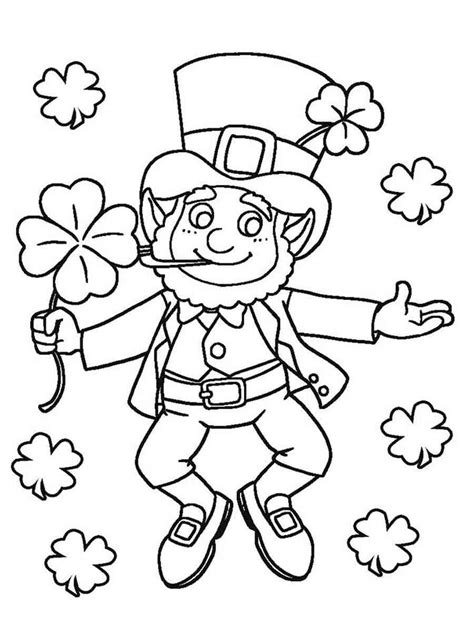 Leprechaun coloring page - Free printable