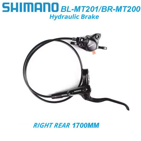 Задний дисковый гидравлический тормоз Shimano BL-MT201/BR-MT200, правая ...