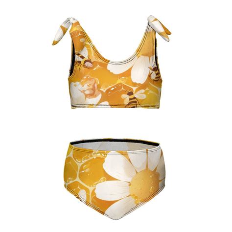 Bee Daisy Flower Girl S 2 Piece Bikini Set Beach Sport Swimsuit Swimwear 7 9Y120cm Walmart